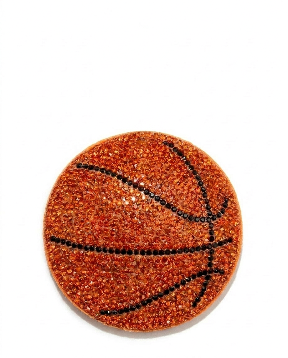 SUPERVALUECHOICE HCSESA00093 Fashion Sports Ball Rhinestone Keychain & Brooch