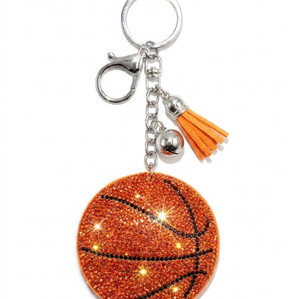 SUPERVALUECHOICE HCSESA00093 Fashion Sports Ball Rhinestone Keychain & Brooch