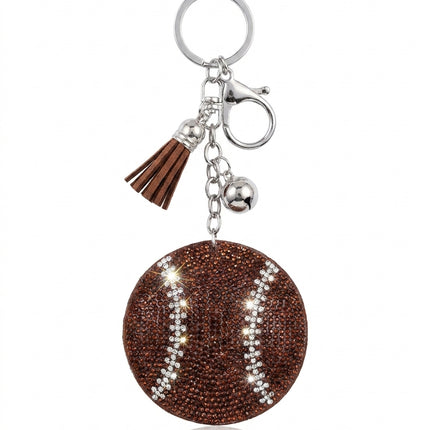 SUPERVALUECHOICE HCSESA00093 Fashion Sports Ball Rhinestone Keychain & Brooch