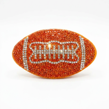 SUPERVALUECHOICE HCSESA00094 Shiny blue football-shaped brooch and keychain