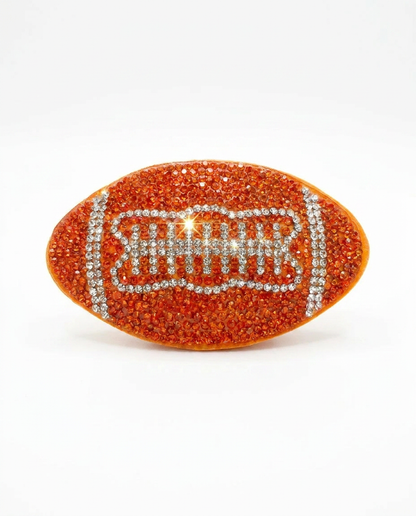 SUPERVALUECHOICE HCSESA00094 Shiny blue football-shaped brooch and keychain