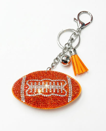 SUPERVALUECHOICE HCSESA00094 Shiny blue football-shaped brooch and keychain
