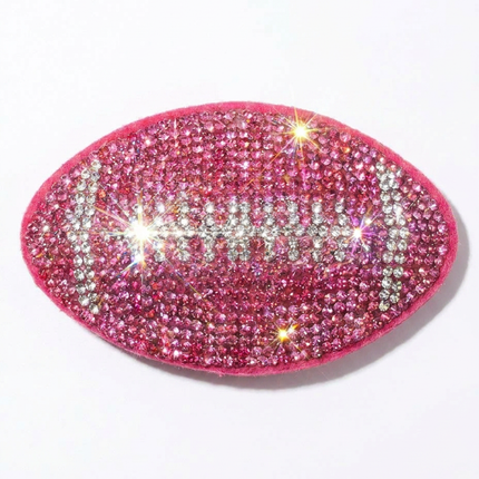 SUPERVALUECHOICE HCSESA00094 Shiny blue football-shaped brooch and keychain