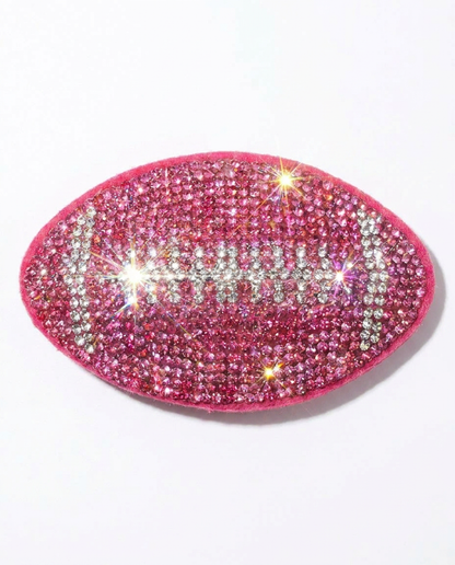SUPERVALUECHOICE HCSESA00094 Shiny blue football-shaped brooch and keychain
