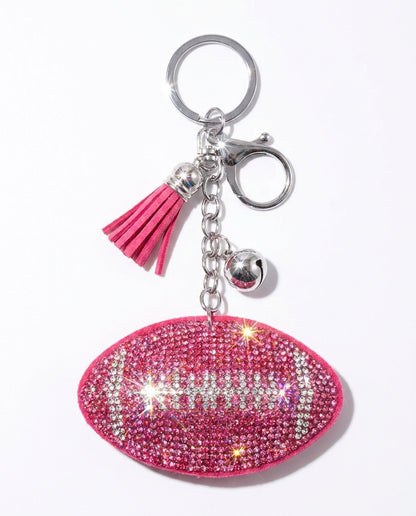 SUPERVALUECHOICE HCSESA00094 Shiny blue football-shaped brooch and keychain