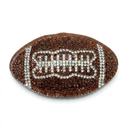 SUPERVALUECHOICE HCSESA00094 Shiny blue football-shaped brooch and keychain