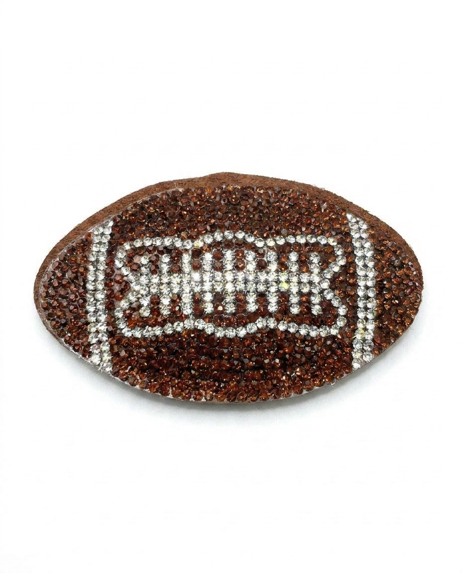 SUPERVALUECHOICE HCSESA00094 Shiny blue football-shaped brooch and keychain