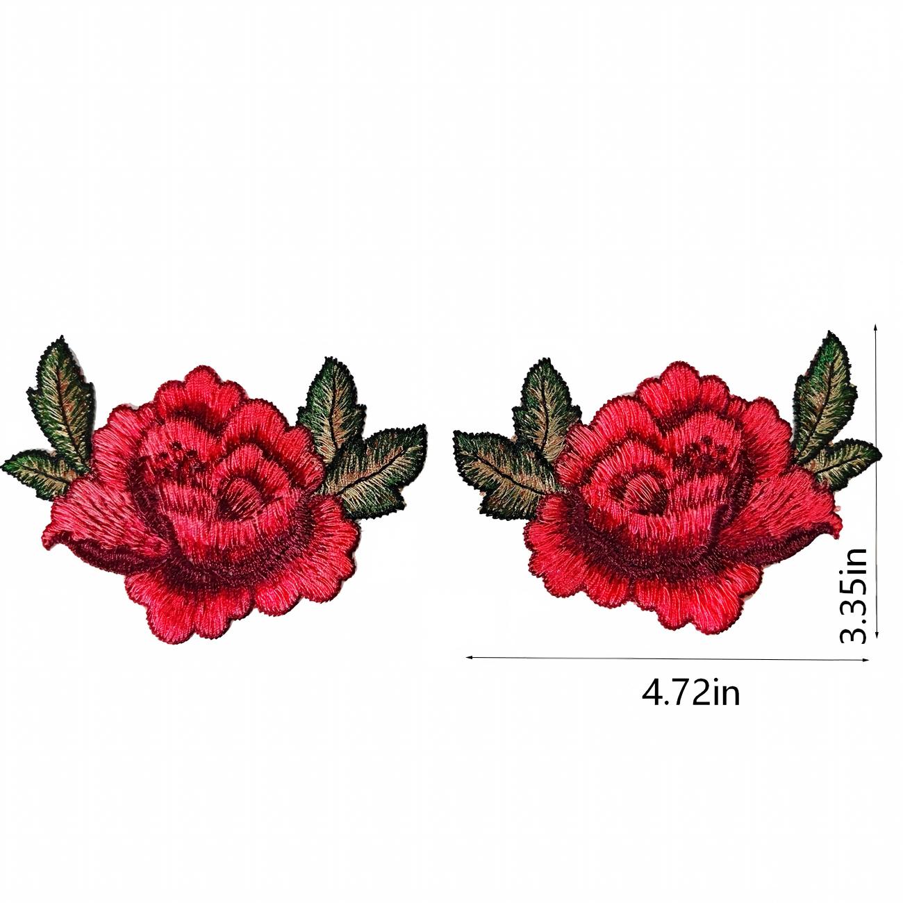 SUPERVALUECHOICE HCSEYB00096 Pair of Floral Embroidery Patches Matching Set