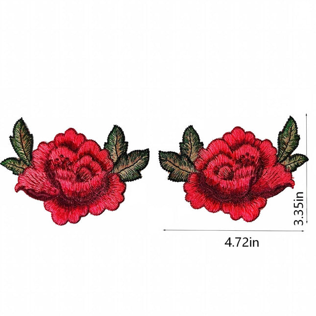 SUPERVALUECHOICE HCSEYB00096 Pair of Floral Embroidery Patches Matching Set