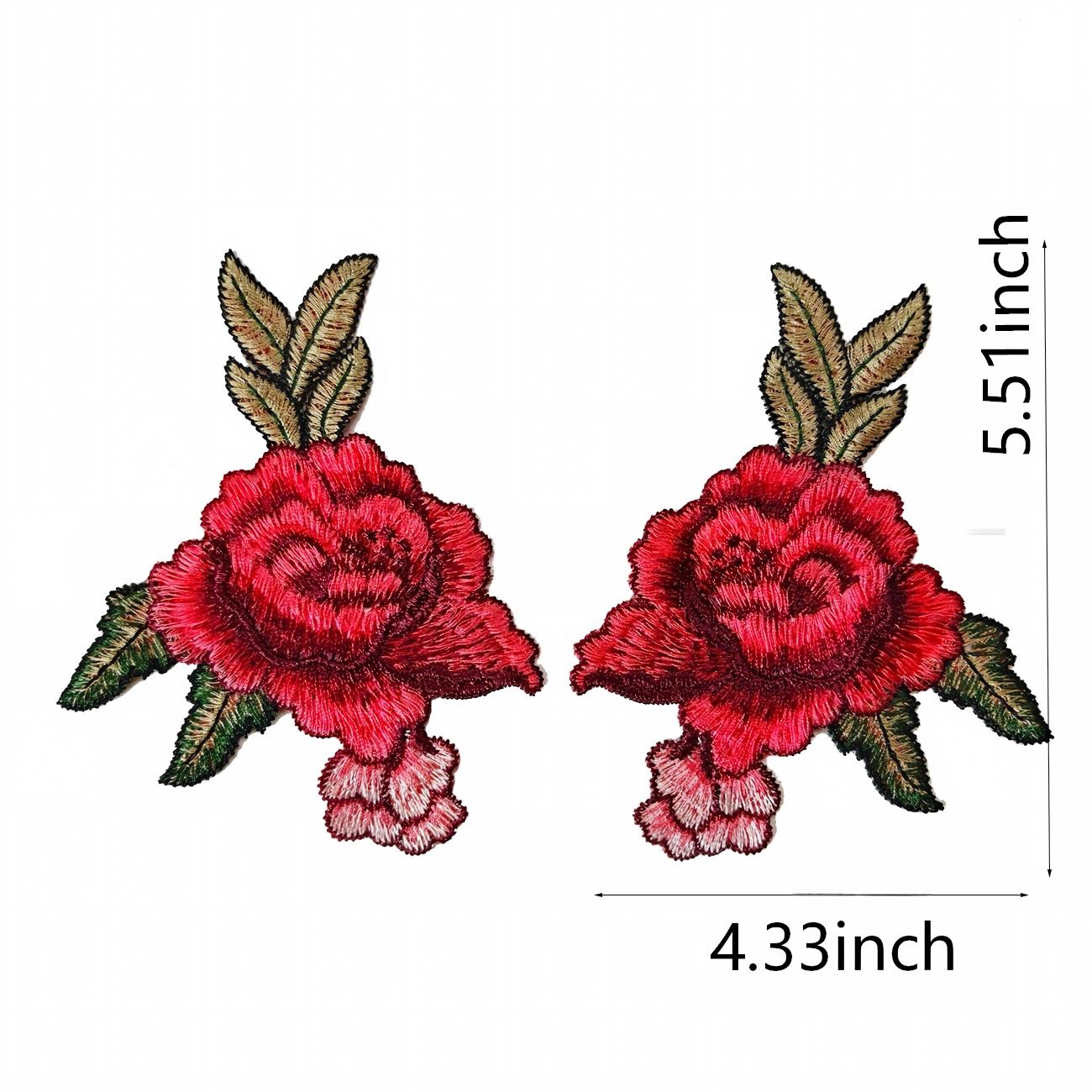 SUPERVALUECHOICE HCSEYB00098 Pair of Floral Embroidery Patches Matching Set