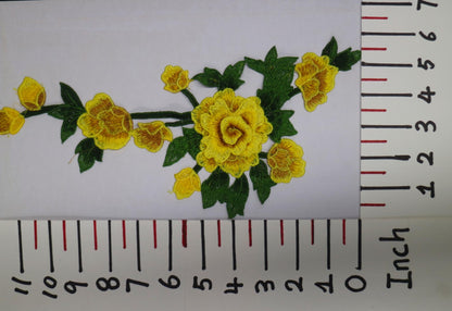 SUPERVALUECHOICE HCSEYB00038 3D Floral Embroidered Fabric Patches