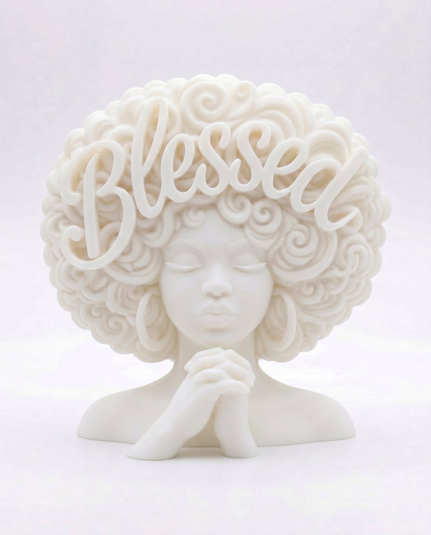 SUPERVALUECHOICE HCSEUA00041  Z- DIY Paintable Blessed Praying Woman Resin Blank Custom Color Craft Blanks for Brooch Keychain2.8" × 2.6" × 1"