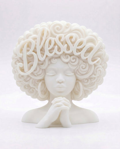 SUPERVALUECHOICE HCSEUA00041  Z- DIY Paintable Blessed Praying Woman Resin Blank Custom Color Craft Blanks for Brooch Keychain2.8" × 2.6" × 1"