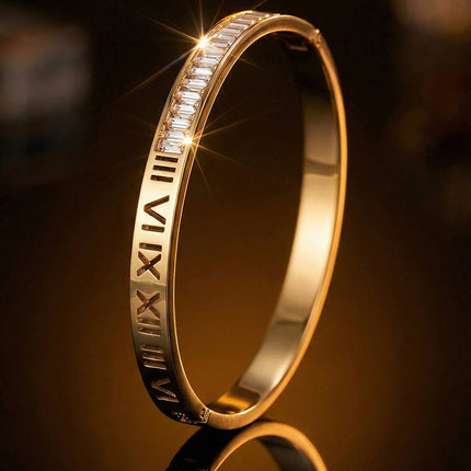 SUPÊR VÃLUE CHOICE HCSEX00049 Square-Cut Roman Numeral Bracelet