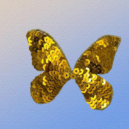 SUPERVALUECHOICE HCSEYC00016 Denim Shiny sequin Butterfly embroidery clothing fabric patches
