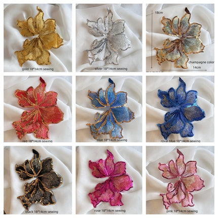 SUPERVALUECHOICE HCSEYC00011 Sequin Flower Embroidered Lace Fabric Patch