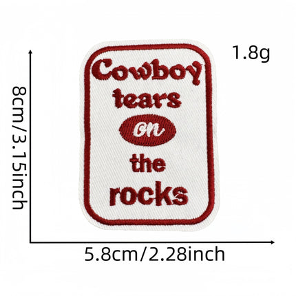 SUPERVALUECHOICE HCSEYB00032 Vintage English Graffiti Embroidered Fabric Patch
