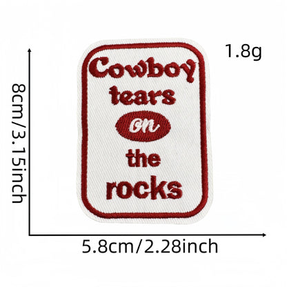 SUPERVALUECHOICE HCSEYB00032 Vintage English Graffiti Embroidered Fabric Patch