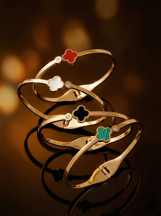 SUPERVALUECHOICE HCSEX00047 Multicolored Four-Leaf Clover Bracelet