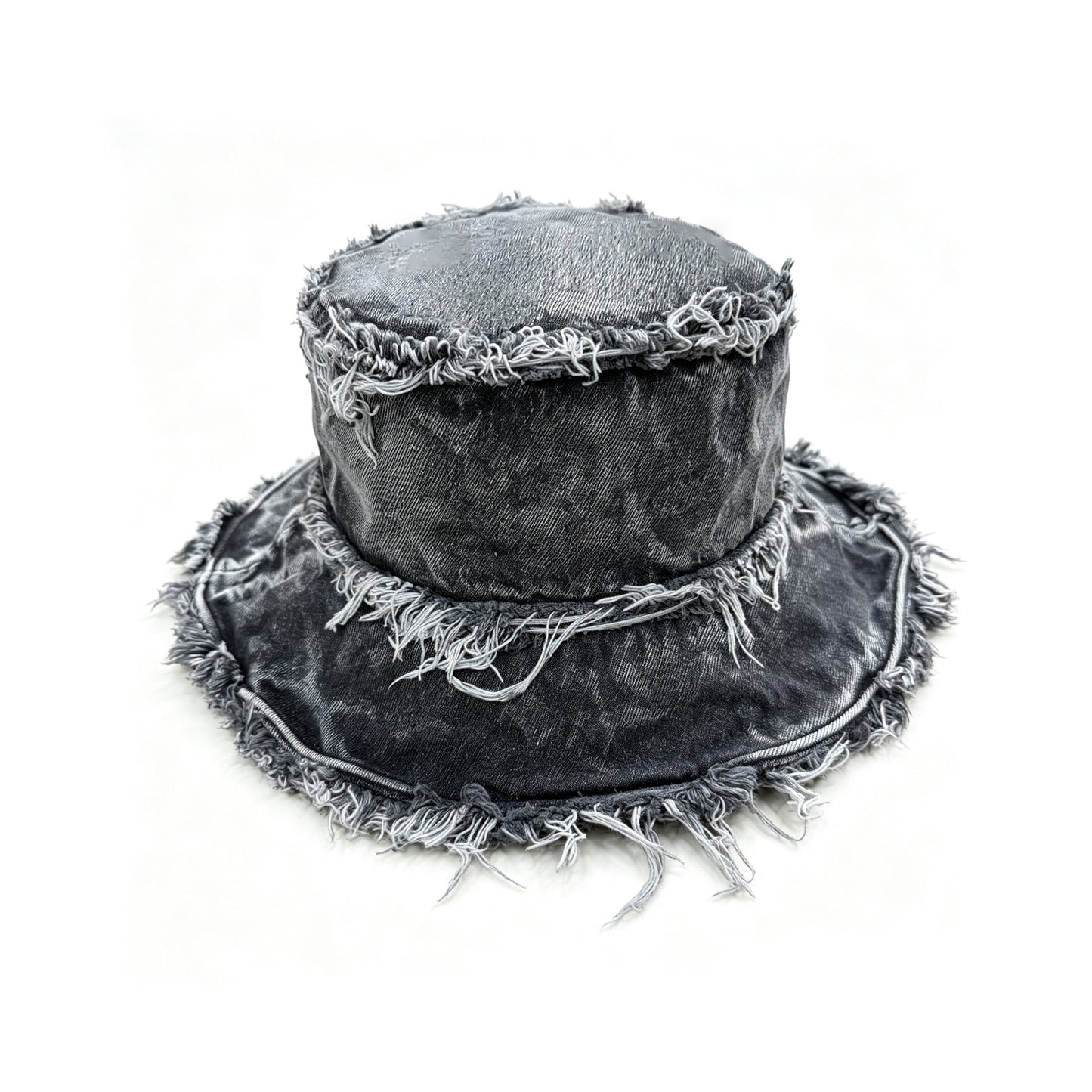SUPERVALUECHOICE HCSEK00013 Frayed Denim Bucket Hat Vintage Washed Distressed Wide Brim Sun Hat