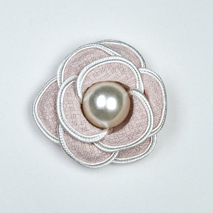 SUPERVALUECHOICE HCSEYD00030 Vintage 3D Pearl Flower Fabric Applique DIY Craft Accessory