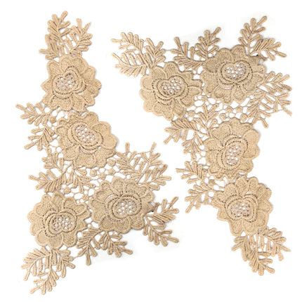SUPERVALUECHOICE HCSEYB00133 Pair of Floral Embroidery Patches Matching Set