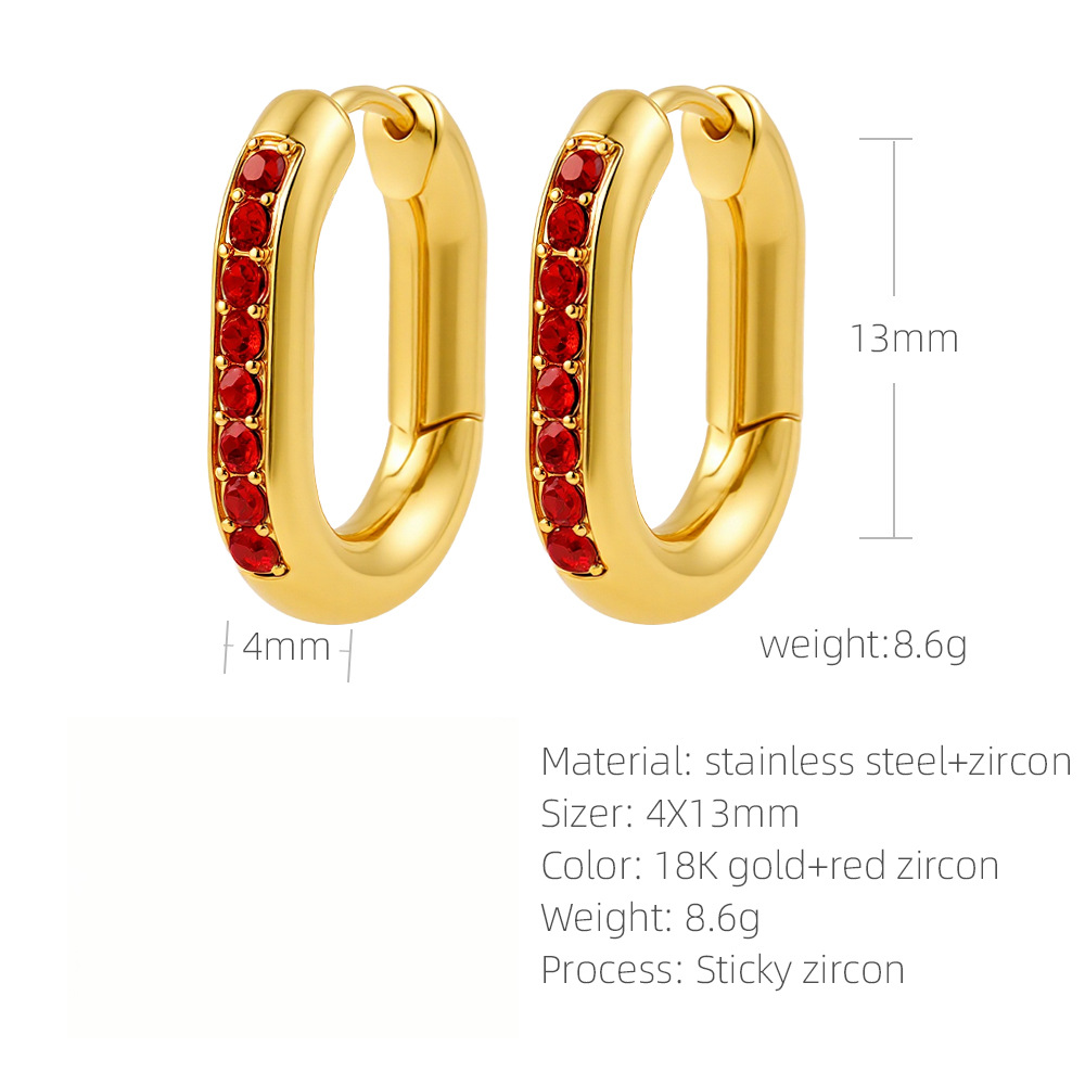SUPERVALUECHOICE HCSETA00002 Oval Zircon Earrings