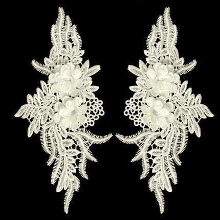 SUPERVALUECHOICE HCSEYB00132 Pair of Floral Embroidery Patches Matching Set