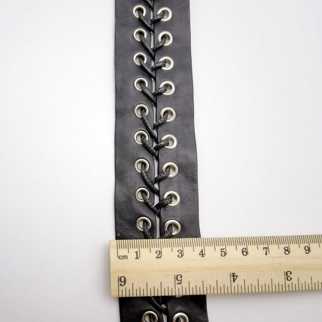 SuperValueChoice HCSEOA00017 Double Sided PU Leather Strap with Eyelets for DIY Clothing Accessories