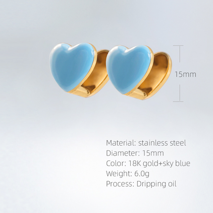 SUPERVALUECHOICE HCSETA00005 Resin Heart-Shaped Earrings