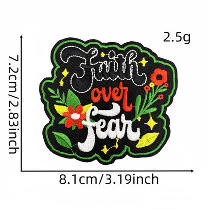 SUPERVALUECHOICE HCSEYB00032 Vintage English Graffiti Embroidered Fabric Patch