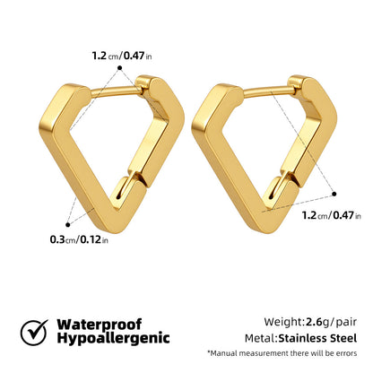 SUPERVALUECHOICE HCSETA00027 Diamond-studded triangle earrings