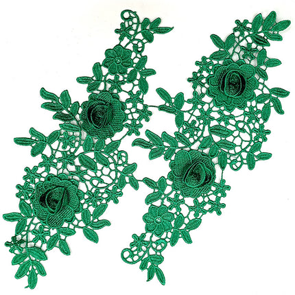 SUPERVALUECHOICE HCSEYB00131 Pair of Floral Embroidery Patches Matching Set