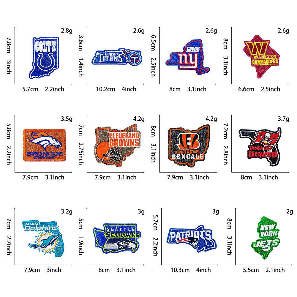 SUPERVALUECHOICE HCSEYB00027 NFL Team Emblem Embroidered Fabric Patches