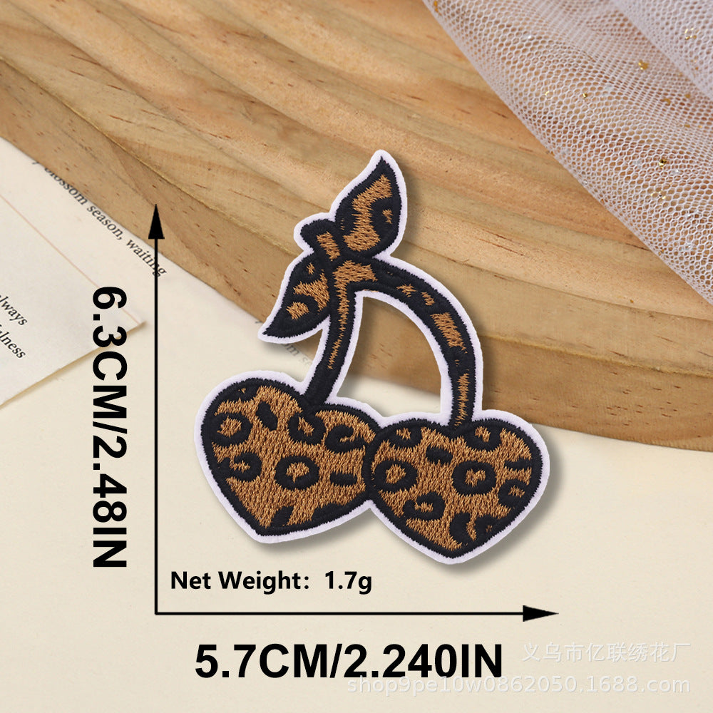 SUPERVALUECHOICE HCSEYSB000012 30Pcs Leopard Western Embroidered Iron On Patches DIY Clothing Bag Decor Appliques