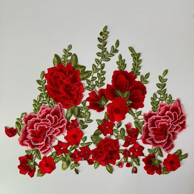 SUPERVALUECHOICE HCSEYB00061 Floral Embroidered Fabric Patches 15.35'' X 11.81''