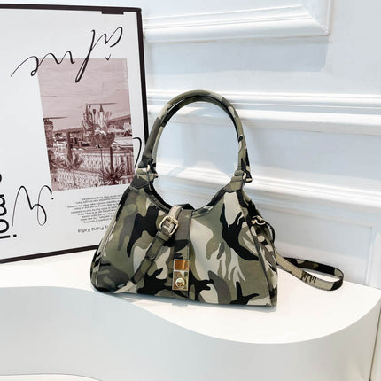 SuperValueChoice HCSEFA00068 Vintage Lock Hobo Shoulder Bag, 2‑Way Wear Retro Top‑Handle Handbag, Removable Crossbody Strap Purse for Women