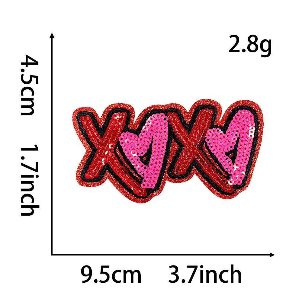 SUPERVALUECHOICE HCSEYB00020 Cherry Bow xoxo Embroidered Fabric Patch