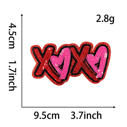 SUPERVALUECHOICE HCSEYB00020 Cherry Bow xoxo Embroidered Fabric Patch