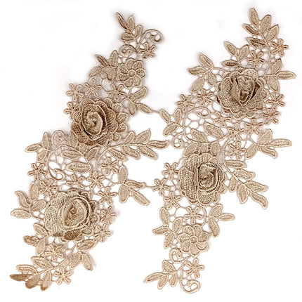 SUPERVALUECHOICE HCSEYB00131 Pair of Floral Embroidery Patches Matching Set