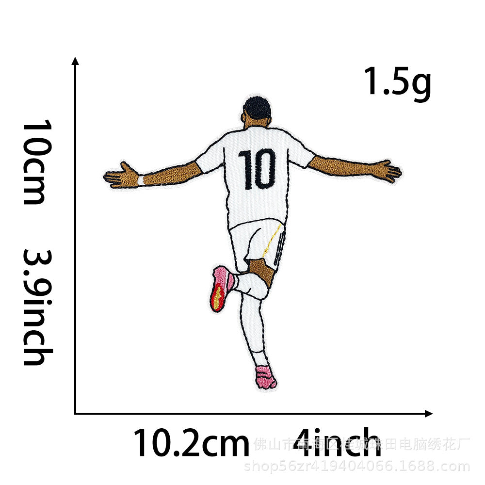 SUPERVALUECHOICE HCSEYB00024 World Cup Soccer Star Series Embroidered Fabric Patches