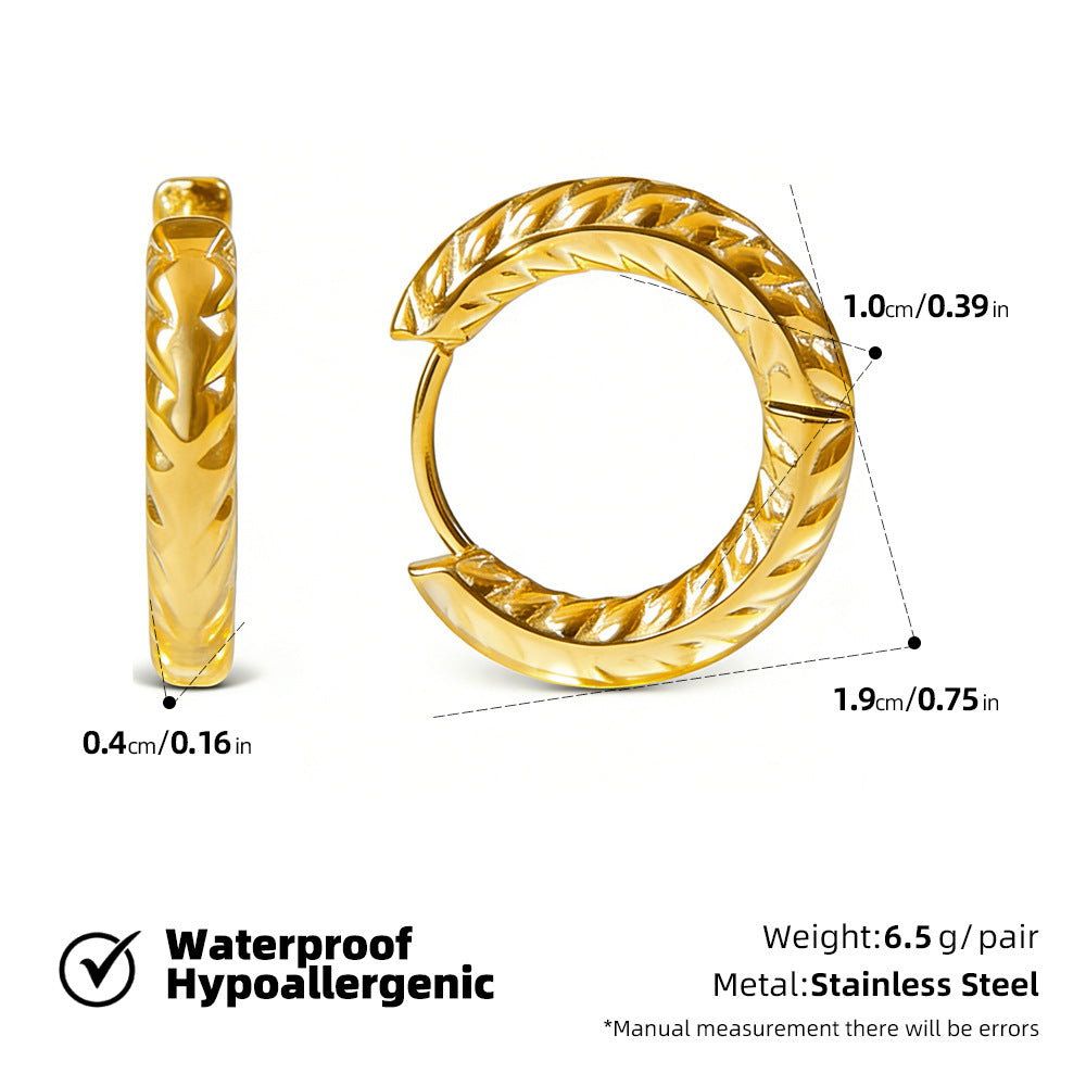 SUPERVALUECHOICE HCSETA00024 Earrings with an irregular textured pattern