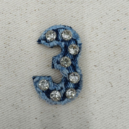 SUPERVALUECHOICE HCSEYE00009 Denim Numbers embroidery clothing fabric patches