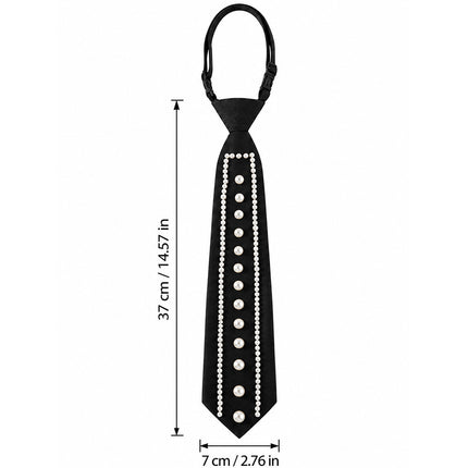 SUPERVALUECHOICE HCSEZC00003 Elegant Tie with Artificial Pearls Studded Freely