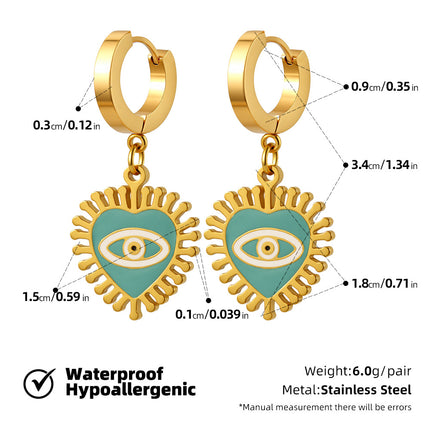 SUPERVALUECHOICE HCSETA00029 Heart-Shaped Devil's Eye Earrings