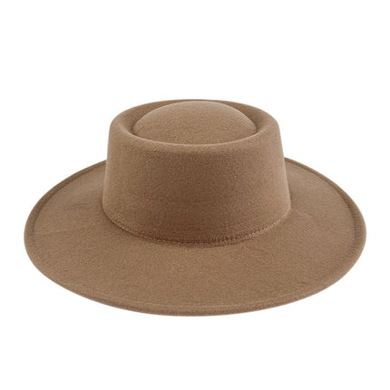 SUPERVALUECHOICE HCSEK00041 Vegan suede  Top Fedora Wool Felt Hat for Women & Men