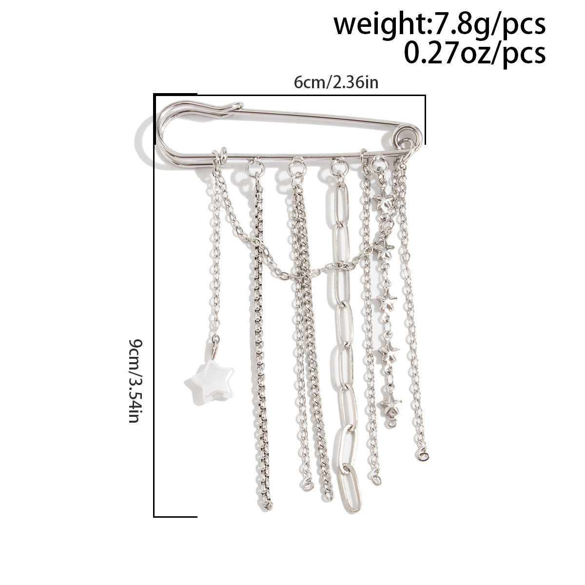 SUPERVALUECHOICE HCSESA00006 Fashionable Irregular CCB Fringe Chain Brooch