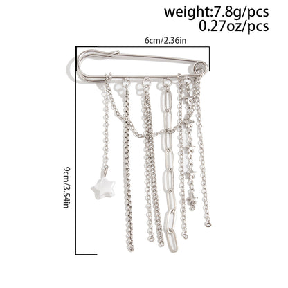 SUPERVALUECHOICE HCSESA00006 Fashionable Irregular CCB Fringe Chain Brooch