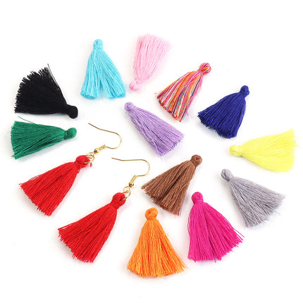 SUPERVALUECHOICE HCSEYE00014 Mini Cotton Tassel Charms, 1.18 Inch Handmade Tassels for DIY Jewelry Making