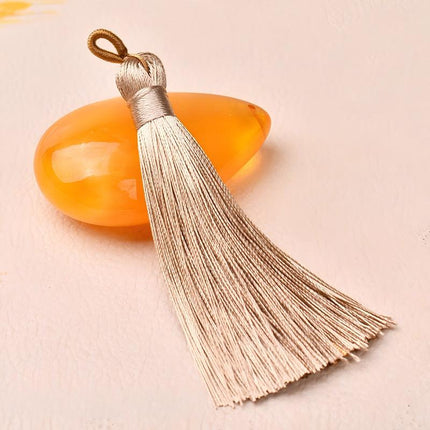 SUPERVALUECHOICE HCSEYE00013 3.15in Silky Short Tassel Charms, Multi-Color Handmade DIY Craft Tassels